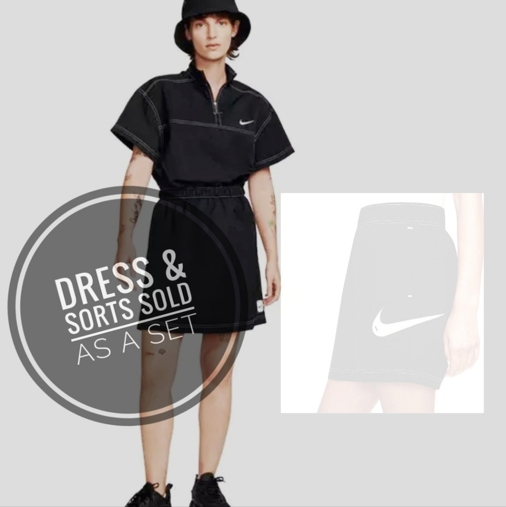 NWT, NIKE, SWOOSH, 2 Pc. Set, Womens, Sz. M, Black, Athletic, Short, Sportswear